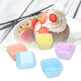 20Pcs Silicone Cupcake Mold Non Stick Reusable Baking Molds for Muffin Biscuits Cheese Cake PastriesSquare