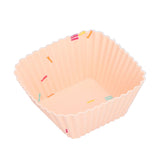 20Pcs Silicone Cupcake Mold Non Stick Reusable Baking Molds for Muffin Biscuits Cheese Cake PastriesSquare