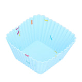 20Pcs Silicone Cupcake Mold Non Stick Reusable Baking Molds for Muffin Biscuits Cheese Cake PastriesSquare