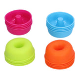 16pcs Donut Mold Bright Colors Reusable Cleanable Reliable Baking Cups for Pastries Puddings