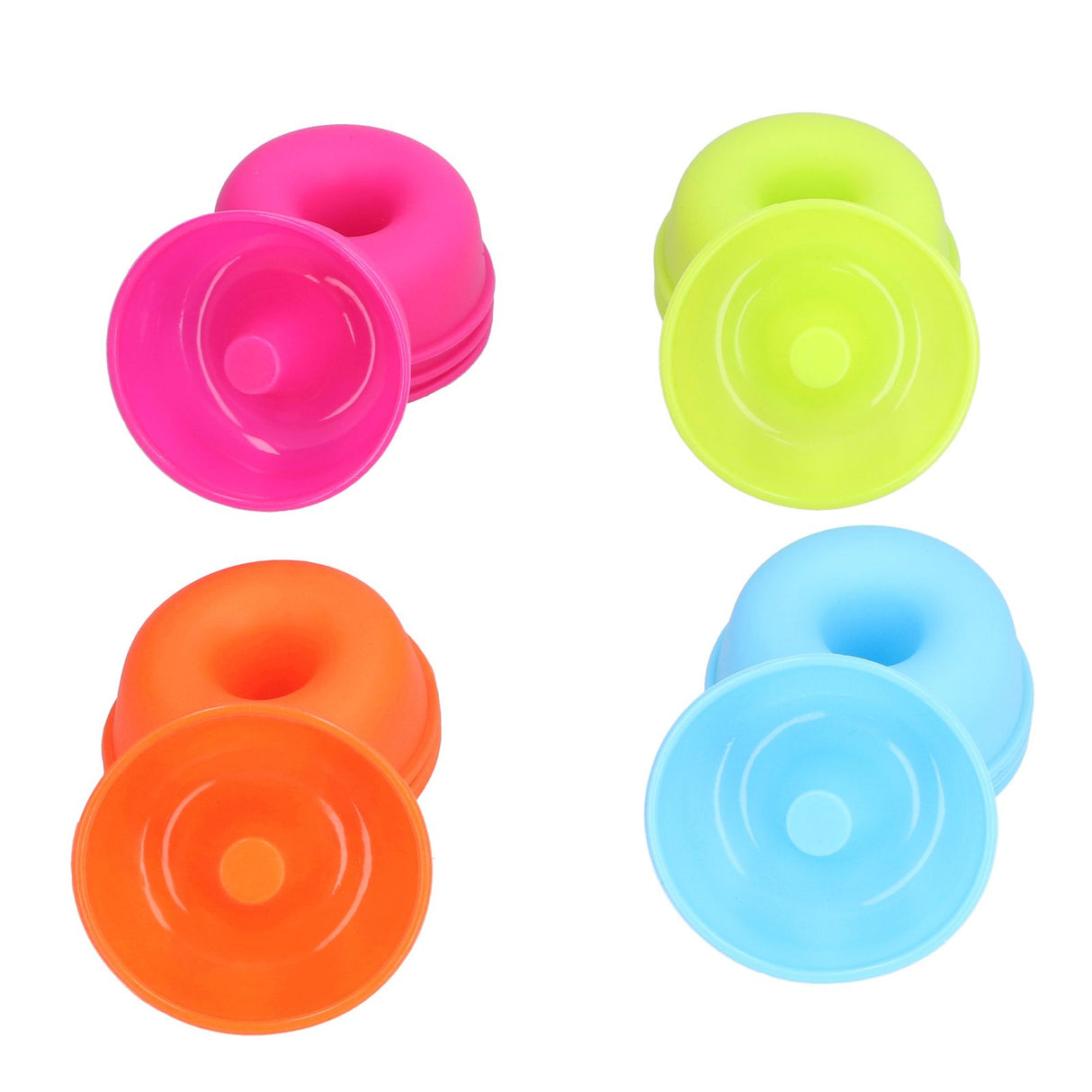 16pcs Donut Mold Bright Colors Reusable Cleanable Reliable Baking Cups for Pastries Puddings
