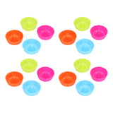 16pcs Donut Mold Bright Colors Reusable Cleanable Reliable Baking Cups for Pastries Puddings - Extra Image