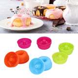 16pcs Donut Mold Bright Colors Reusable Cleanable Reliable Baking Cups for Pastries Puddings