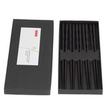 5 Pairs Chopsticks Ironwood Black Round Reusable 23cm/9.1in Long for Japanese Style Tableware Classic
