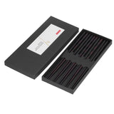 5 Pairs Chopsticks Ironwood Black Round Reusable 23cm/9.1in Long for Japanese Style Tableware Classic