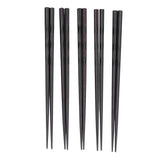 5 Pairs Chopsticks Ironwood Black Round Reusable 23cm/9.1in Long for Japanese Style Tableware Classic