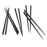 5 Pairs Chopsticks Ironwood Black Round Reusable 23cm/9.1in Long for Japanese Style Tableware Classic