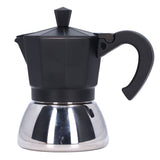 Coffee Pot Easy Clean Operation Widely Used Aluminum Stainless Steel Compact Size Coffee Maker200ml - Low Angle