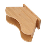 Coffee Filter Paper Holder Bamboo Countertop Reusable V Shape Tissue Dispenser for Home - Extra Image