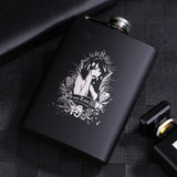 8OZ Black Matte Whisky Bottle Wine Pot Portable Flagon Stainless Steel Flask for Outdoor Travel1862845WT Sexy Beauty A