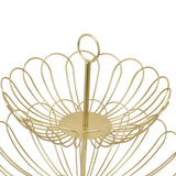 2 Tier Fruit Bowl Modern Nordic Design Geometric Detachable Gold Fruit Basket for Home Decoration