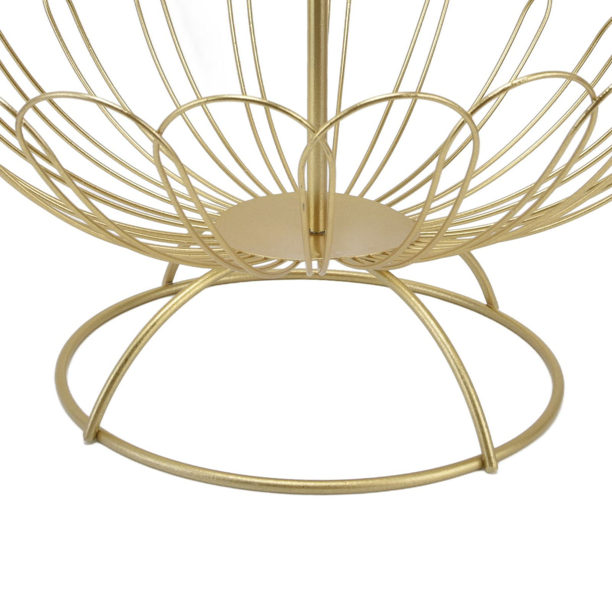 2 Tier Fruit Bowl Modern Nordic Design Geometric Detachable Gold Fruit Basket for Home Decoration