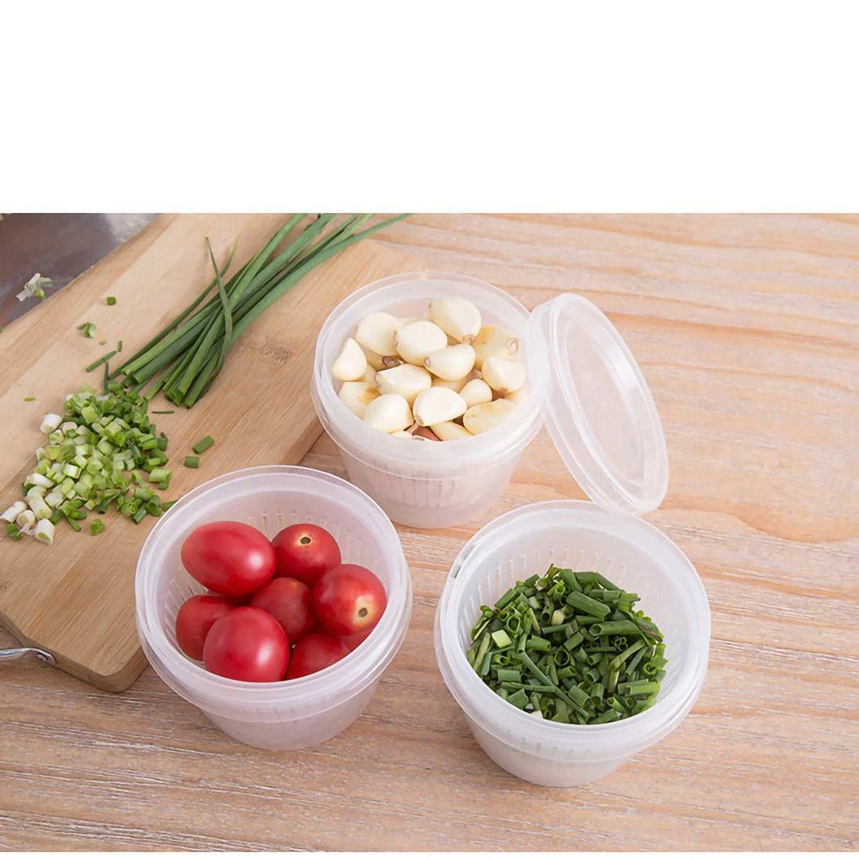 Kitchen Storage Containers Small Drain Basket Kitchen Drain Sealed Box Refrigerator Organizer Containers with Lid