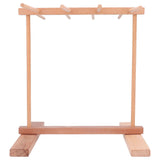Wooden Noodle Drying Rack 15.4 X 8.7 X 11.8in Foldable Prevent Slipping Pasta Drying Rack for Home - Front View