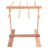 Wooden Noodle Drying Rack 15.4 X 8.7 X 11.8in Foldable Prevent Slipping Pasta Drying Rack for Home - Side View