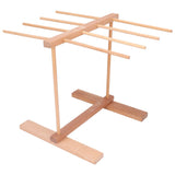 Wooden Noodle Drying Rack 15.4 X 8.7 X 11.8in Foldable Prevent Slipping Pasta Drying Rack for Home - Rear View