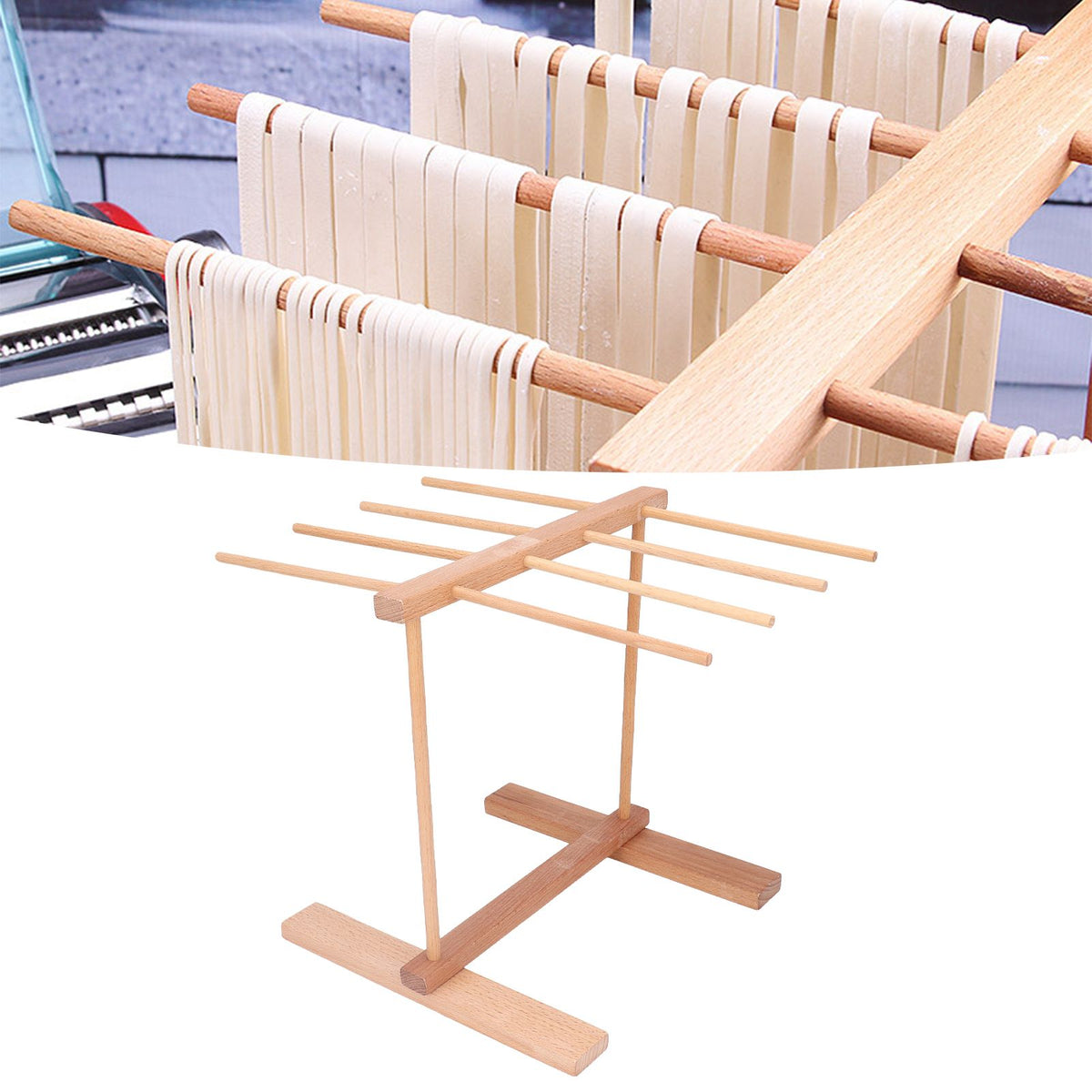 Wooden Noodle Drying Rack 15.4 X 8.7 X 11.8in Foldable Prevent Slipping Pasta Drying Rack for Home