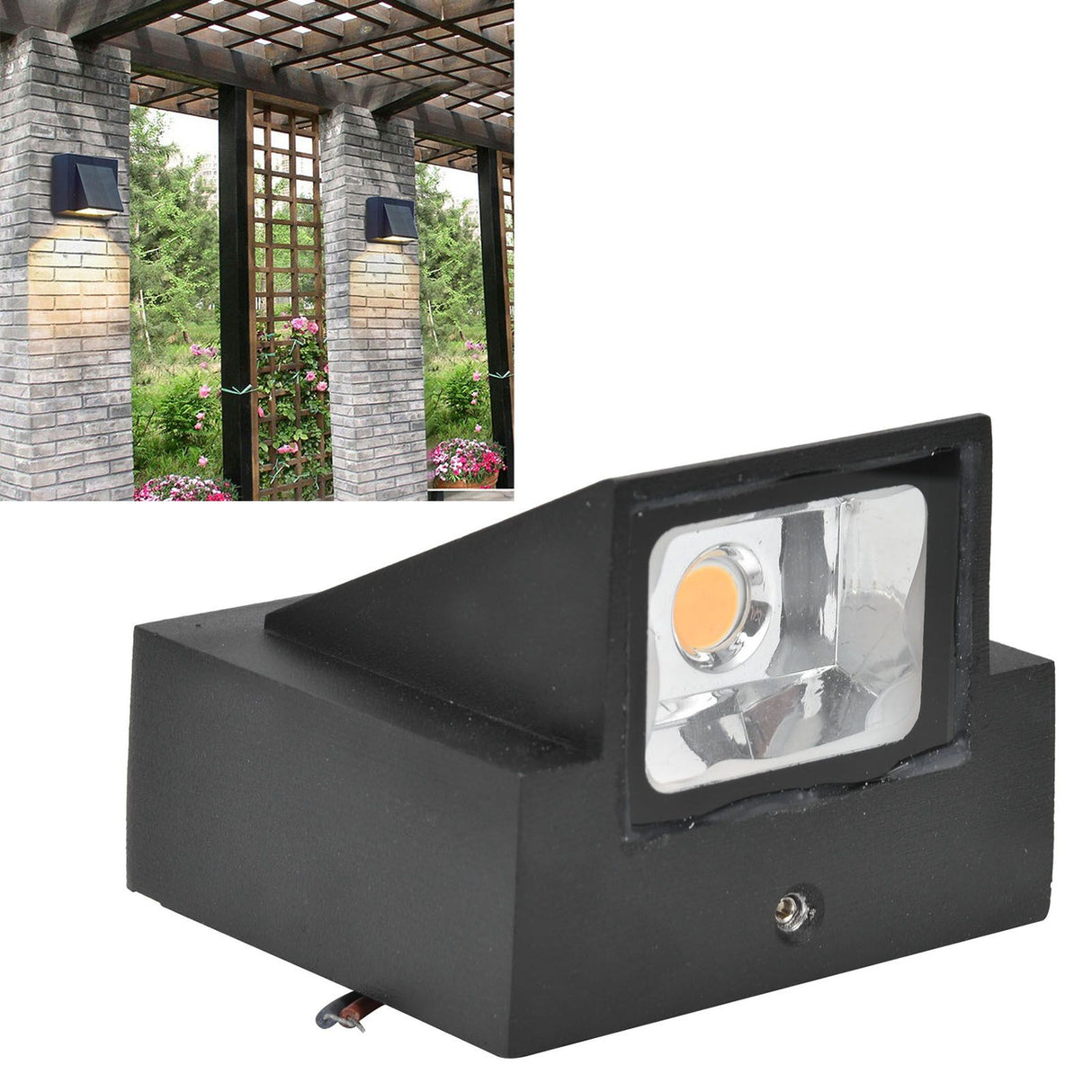 Outdoor Wall Light 5W COB Warm Light Source No Flicker IP65 Waterproof Lamp for Corridor Courtyard 85‑265V