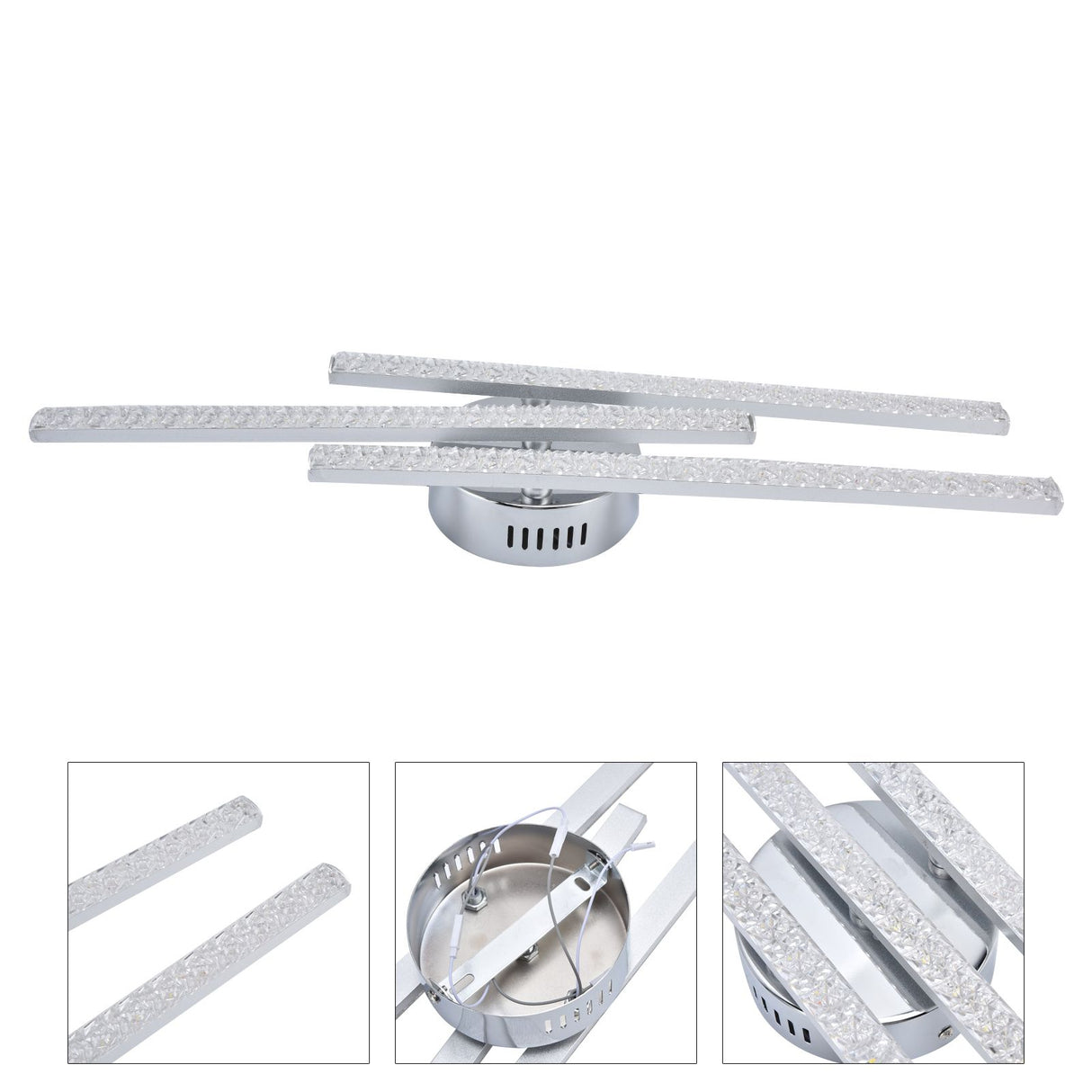 3‑Strips LED Ceiling Lamp Modern Ceiling‑Mounted Light Living Room Bedroom Decoration AC85‑265VWarm Light