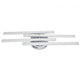4-Strip Ceiling Light Nordic Modern LED Ceiling Lamp Home Office Coffee Shop Decoration AC85-265VWhite Light - Side View