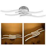 25W 140LED Ceiling Light Wavy Ceiling Lamp for Living Room Bedroom Kitchen Decor AC85‑265V Warm Light
