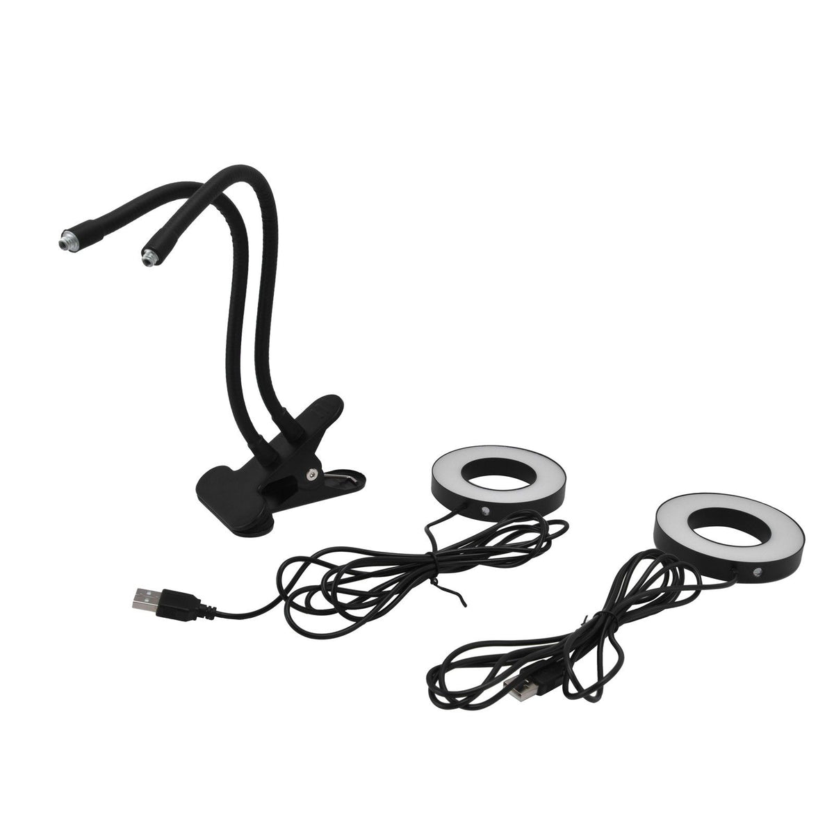 LED Grow Light Double‑End 360° Adjustable USB Powered Indoor Gooseneck Plant Grow Lamp for Greenhouse Office