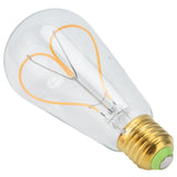 Light Bulb Love Peach Heart Shaped Transparent LED Filament Lamp Bulb 110V E27 Lamp Holder 4W Warm Light
