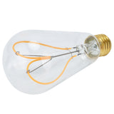 Light Bulb Love Peach Heart Shaped Transparent LED Filament Lamp Bulb 110V E27 Lamp Holder 4W Warm Light