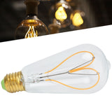 Light Bulb Love Peach Heart Shaped Transparent LED Filament Lamp Bulb 110V E27 Lamp Holder 4W Warm Light - Extra Image