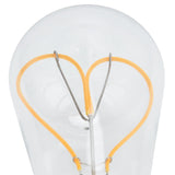 Light Bulb Love Peach Heart Shaped Transparent LED Filament Lamp Bulb 110V E27 Lamp Holder 4W Warm Light