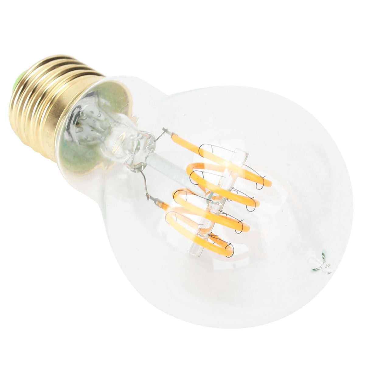 A60 Tipped Antique Bulb Dimmable LED Filament Lamp for Coffee Shop Retro Decoration Lamp 110V E27 Lamp Holder 4w Warm Light Transparent