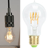 A60 Tipped Antique Bulb Dimmable LED Filament Lamp for Coffee Shop Retro Decoration Lamp 110V E27 Lamp Holder 4w Warm Light Transparent - Extra Image
