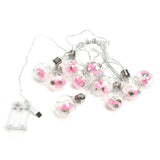 Light String 100LEDs Copper Wire Light String Artificial Rose E27 Bulb Children's Room Bedroom Decorative Lamp