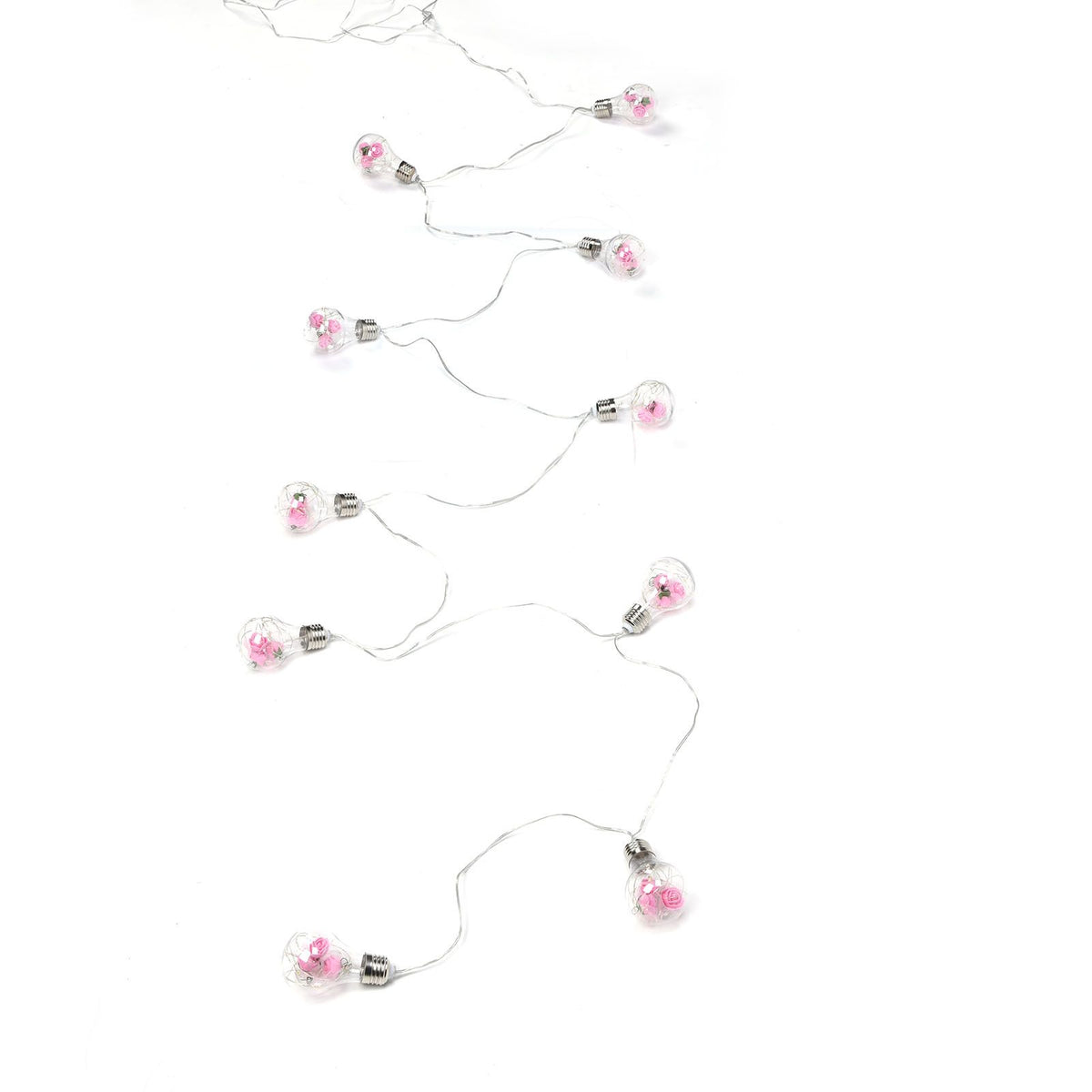 Light String 100LEDs Copper Wire Light String Artificial Rose E27 Bulb Children's Room Bedroom Decorative Lamp