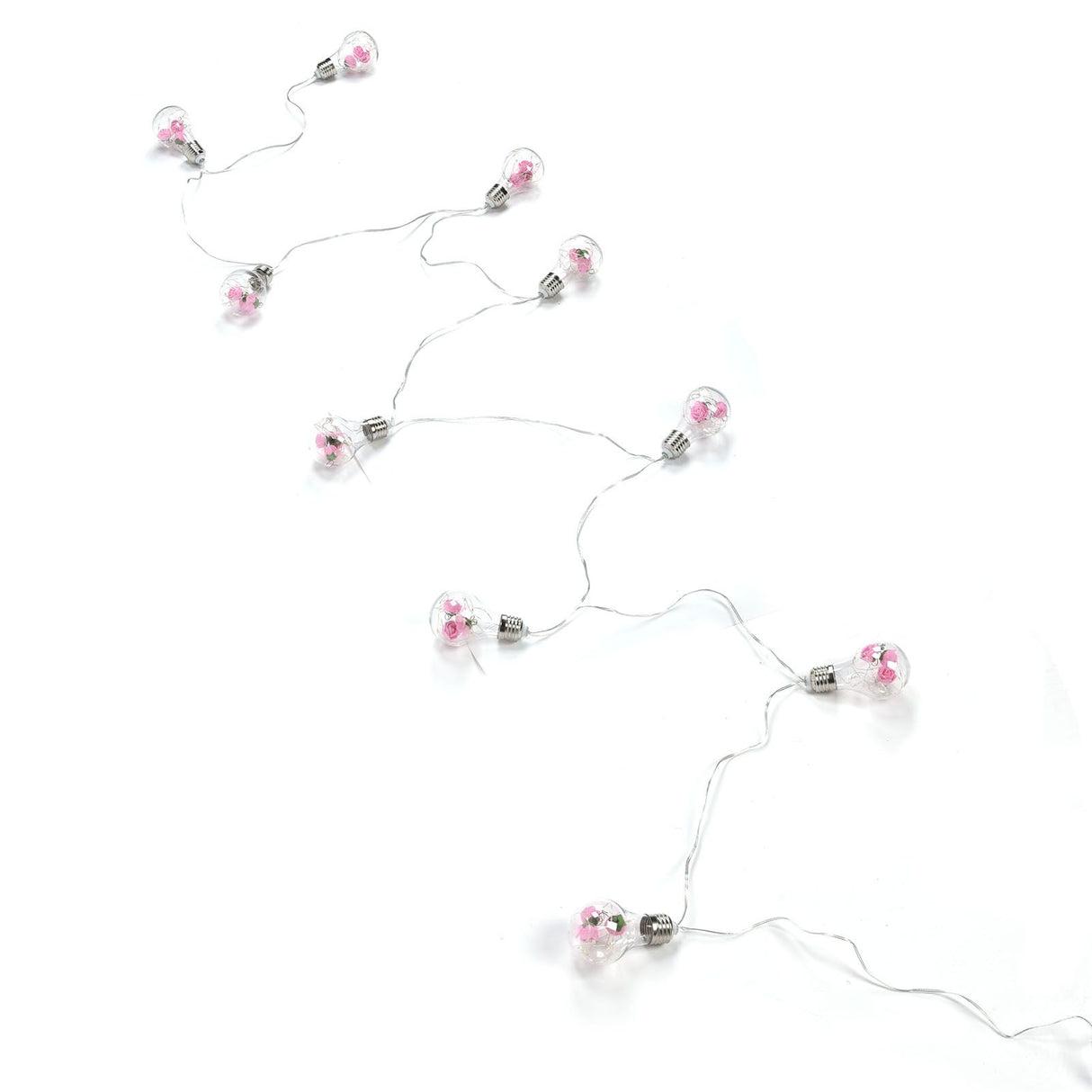 Light String 100LEDs Copper Wire Light String Artificial Rose E27 Bulb Children's Room Bedroom Decorative Lamp
