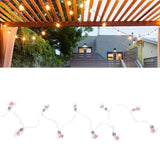 Light String 100LEDs Copper Wire Light String Artificial Rose E27 Bulb Children's Room Bedroom Decorative Lamp