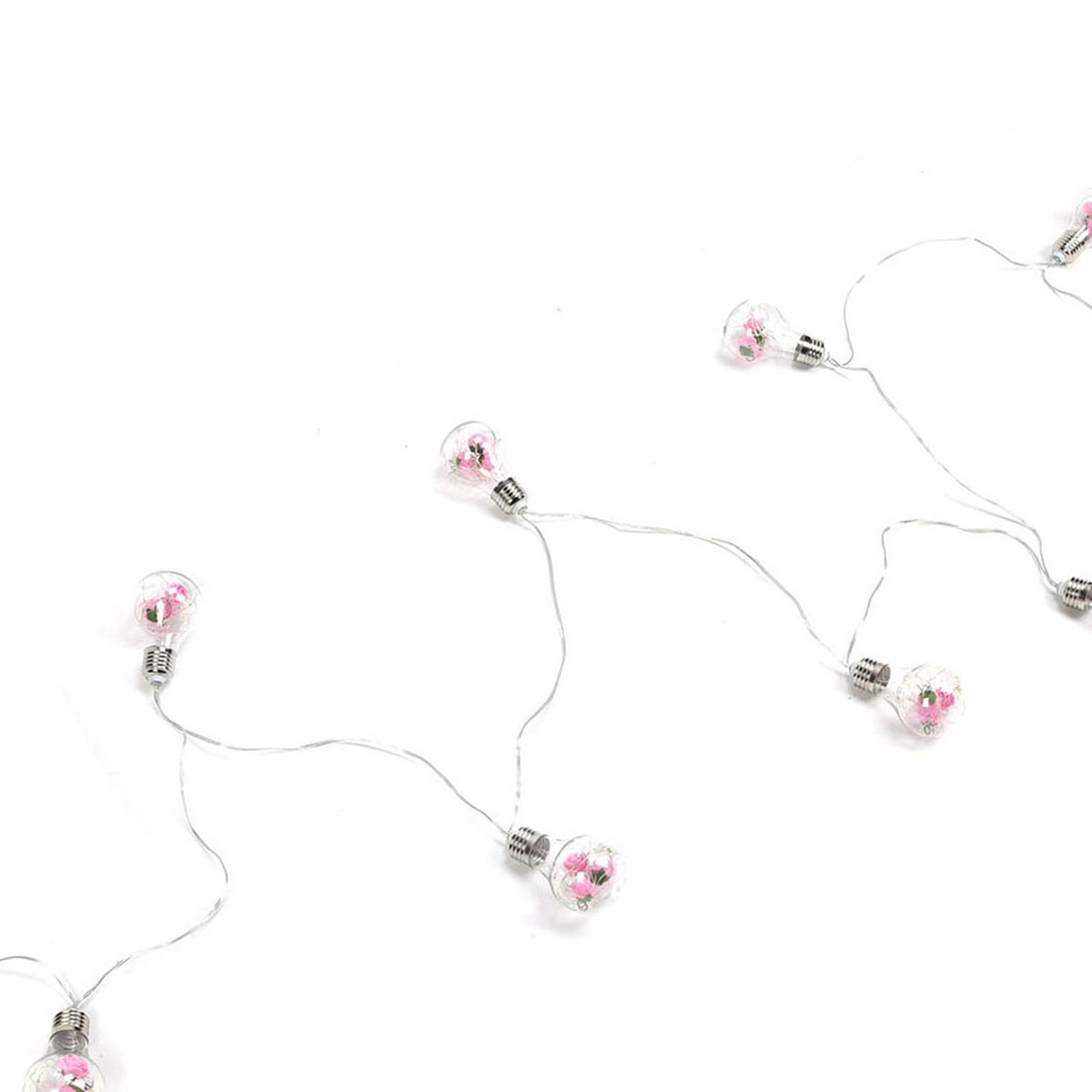 Light String 100LEDs Copper Wire Light String Artificial Rose E27 Bulb Children's Room Bedroom Decorative Lamp