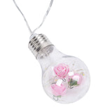 Light String 100LEDs Copper Wire Light String Artificial Rose E27 Bulb Children's Room Bedroom Decorative Lamp