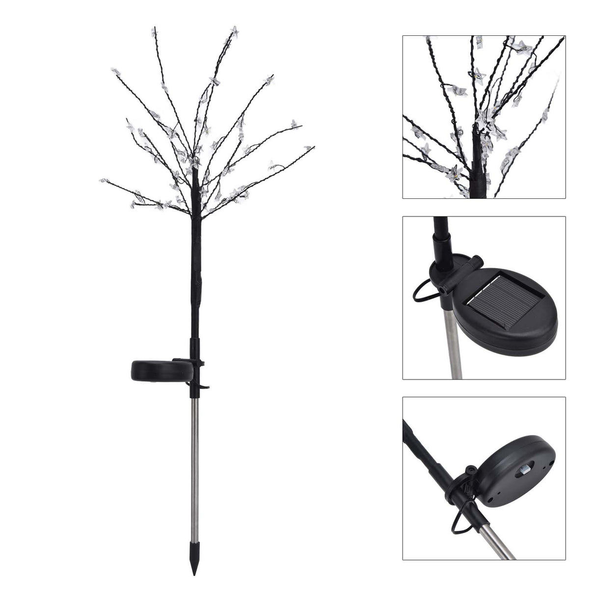 2PCS Solar Lawn Light LED Star Lawn Light Waterproof 2-Mode Courtyard Lamp for Garden Decorative