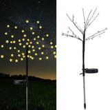 2PCS Solar Lawn Light LED Star Lawn Light Waterproof 2-Mode Courtyard Lamp for Garden Decorative