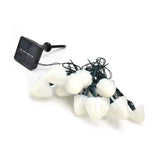 Solar Mushroom Shaped Light String Waterproof Decorative Lamp with 12LEDs 2 Lighting Modes - Close-Up Angle