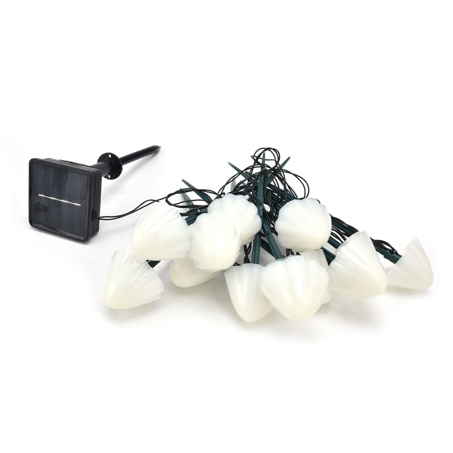 Solar Mushroom Shaped Light String Waterproof Decorative Lamp with 12LEDs 2 Lighting Modes