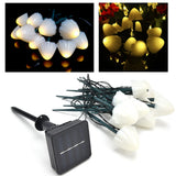 Solar Mushroom Shaped Light String Waterproof Decorative Lamp with 12LEDs 2 Lighting Modes