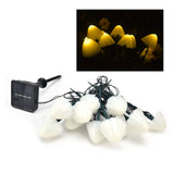 Solar Mushroom Shaped Light String Waterproof Decorative Lamp with 12LEDs 2 Lighting Modes