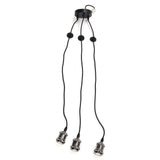 3 Arms Chandelier Lamp Holder Metal Retro Decoration Ceiling Light Socket for Home Dining Hall Bars - Front View