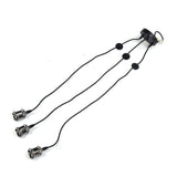 3 Arms Chandelier Lamp Holder Metal Retro Decoration Ceiling Light Socket for Home Dining Hall Bars - Side View