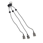 3 Arms Chandelier Lamp Holder Metal Retro Decoration Ceiling Light Socket for Home Dining Hall Bars