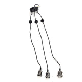 3 Arms Chandelier Lamp Holder Metal Retro Decoration Ceiling Light Socket for Home Dining Hall Bars