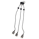 3 Arms Chandelier Lamp Holder Metal Retro Decoration Ceiling Light Socket for Home Dining Hall Bars - Close-Up Angle