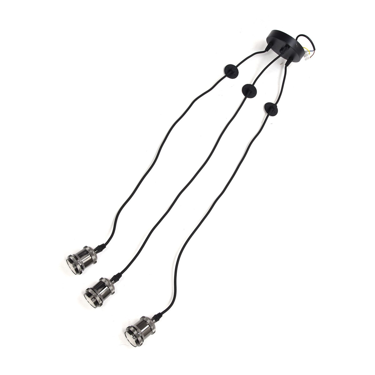 3 Arms Chandelier Lamp Holder Metal Retro Decoration Ceiling Light Socket for Home Dining Hall Bars